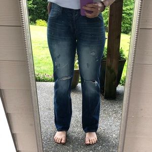 Distressed Boyfriend Denim